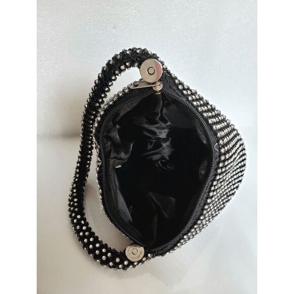 Rhinestone Decor Sparkly Shiny Bling Evening Party Purse Clutch Wristlet Bag NEW - Picture 11 of 16